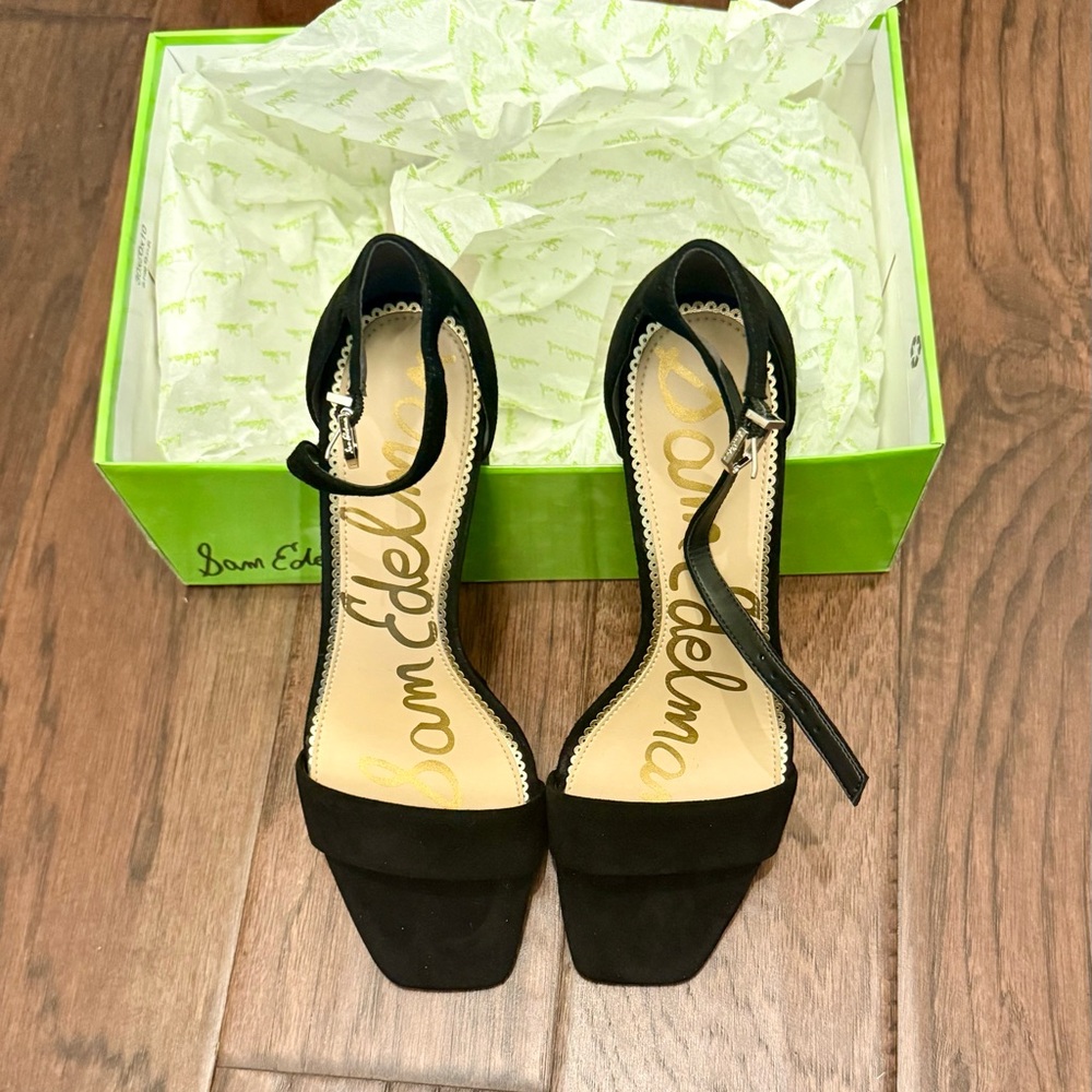 Sam Edelman Black Ankle Strap Heels